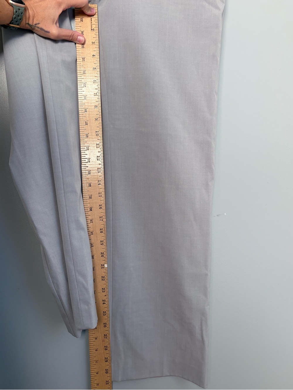 Ann Taylor LOFT Double Button Wide Waistband Trouser Pants Grey 4 Y2K Office - Picture 5 of 5